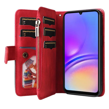 KT Multi-Function Series-5 For Samsung Galaxy A06 Case Zipper Wallet Leather Phone Cover Stand
