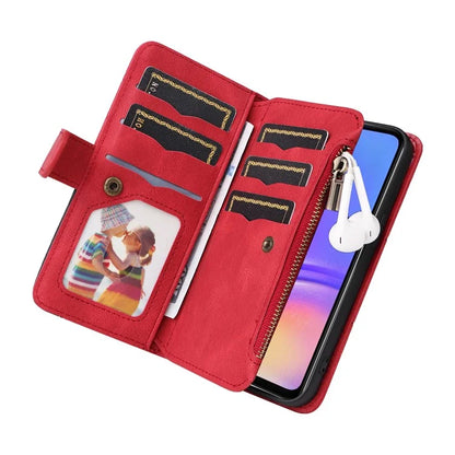 KT Multi-Function Series-5 For Samsung Galaxy A06 Case Zipper Wallet Leather Phone Cover Stand