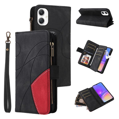 KT Multi-Function Series-5 For Samsung Galaxy A06 Case Zipper Wallet Leather Phone Cover Stand