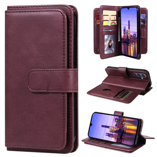 KT Multi-Functional Series-1 For Samsung Galaxy A16 5G Case 10 Card Holder Leather Phone Cover Stand