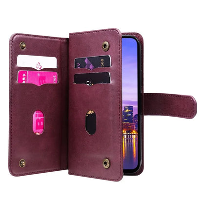 KT Multi-Functional Series-1 For Samsung Galaxy A16 5G Case 10 Card Holder Leather Phone Cover Stand