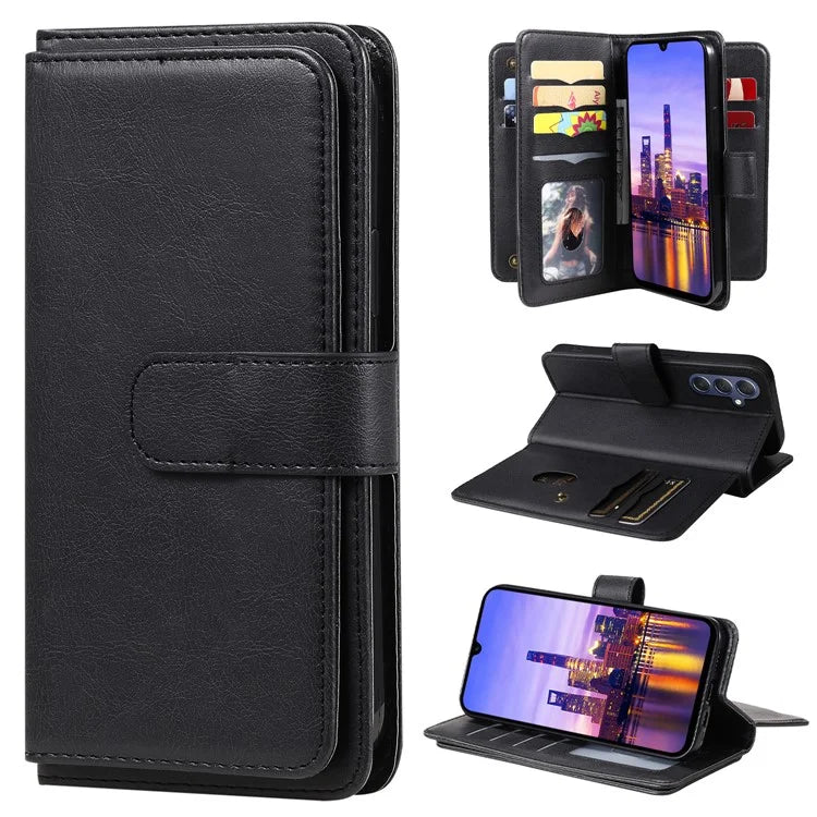 KT Multi-Functional Series-1 For Samsung Galaxy A16 5G Case 10 Card Holder Leather Phone Cover Stand
