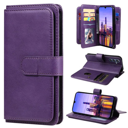 KT Multi-Functional Series-1 For Samsung Galaxy A16 5G Case 10 Card Holder Leather Phone Cover Stand