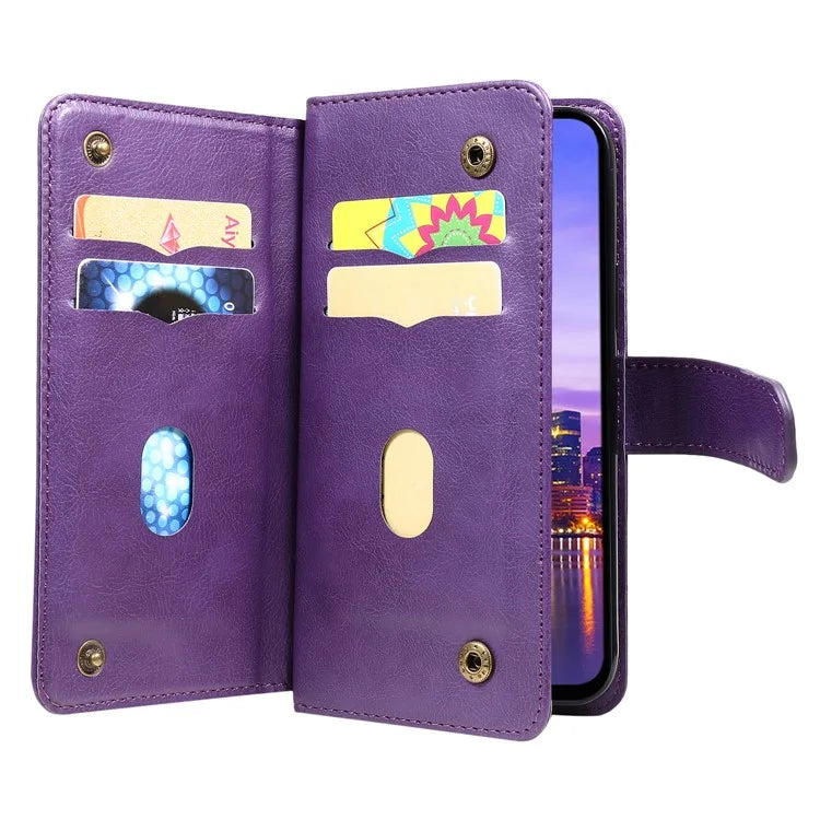 KT Multi-Functional Series-1 For Samsung Galaxy A16 5G Case 10 Card Holder Leather Phone Cover Stand
