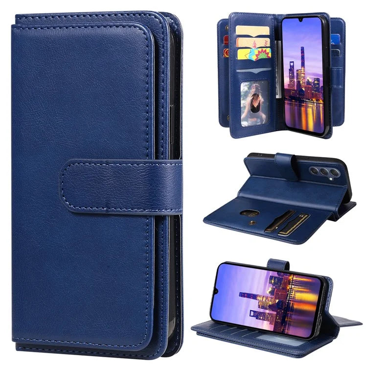 KT Multi-Functional Series-1 For Samsung Galaxy A16 5G Case 10 Card Holder Leather Phone Cover Stand