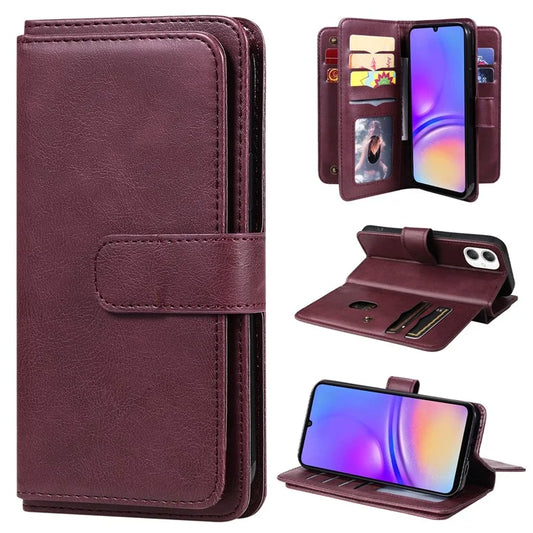 KT Multi-Functional Series-1 For Samsung Galaxy A06 Case 10 Card Holder Leather Phone Cover Stand