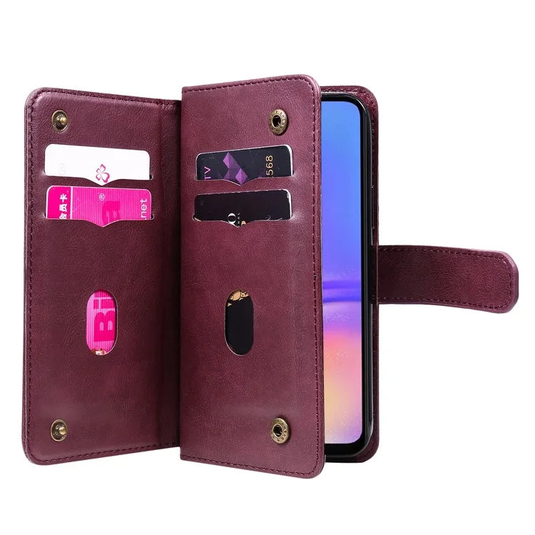 KT Multi-Functional Series-1 For Samsung Galaxy A06 Case 10 Card Holder Leather Phone Cover Stand
