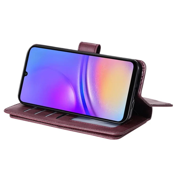 KT Multi-Functional Series-1 For Samsung Galaxy A06 Case 10 Card Holder Leather Phone Cover Stand