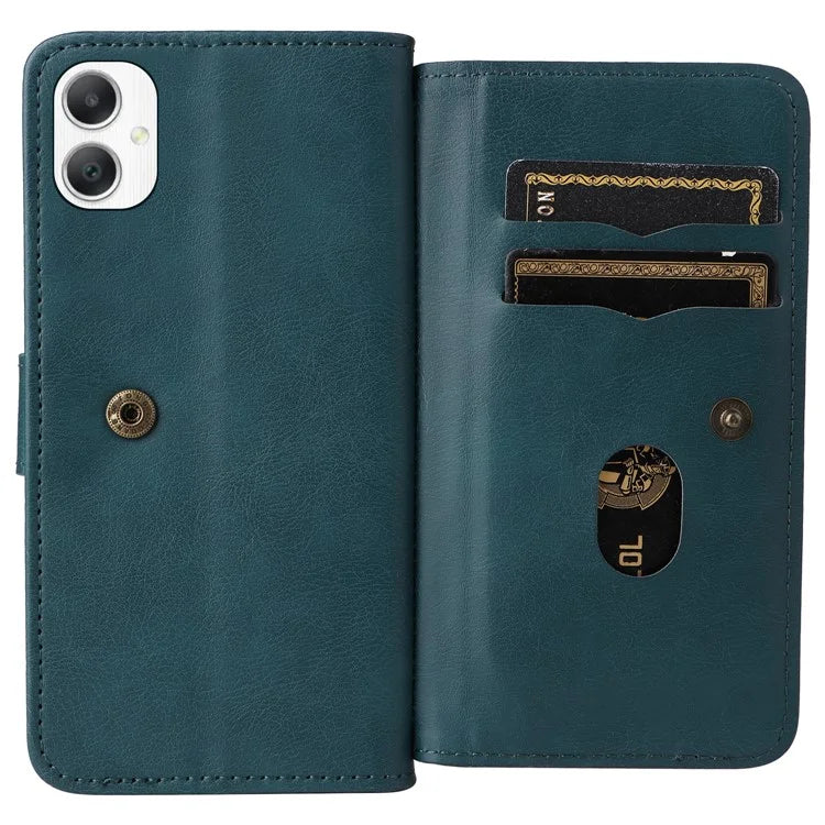 KT Multi-Functional Series-1 For Samsung Galaxy A06 Case 10 Card Holder Leather Phone Cover Stand