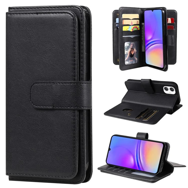 KT Multi-Functional Series-1 For Samsung Galaxy A06 Case 10 Card Holder Leather Phone Cover Stand
