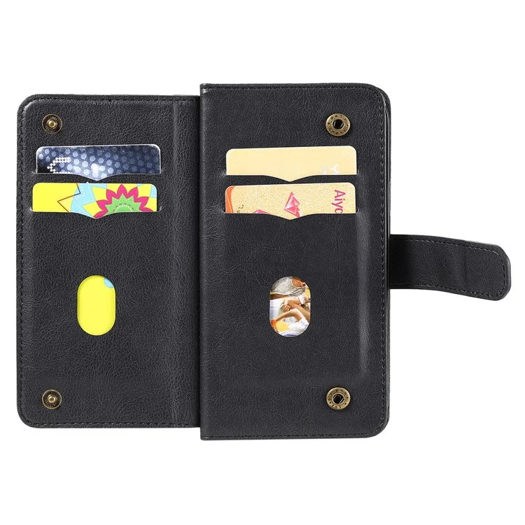 KT Multi-Functional Series-1 For Samsung Galaxy A06 Case 10 Card Holder Leather Phone Cover Stand