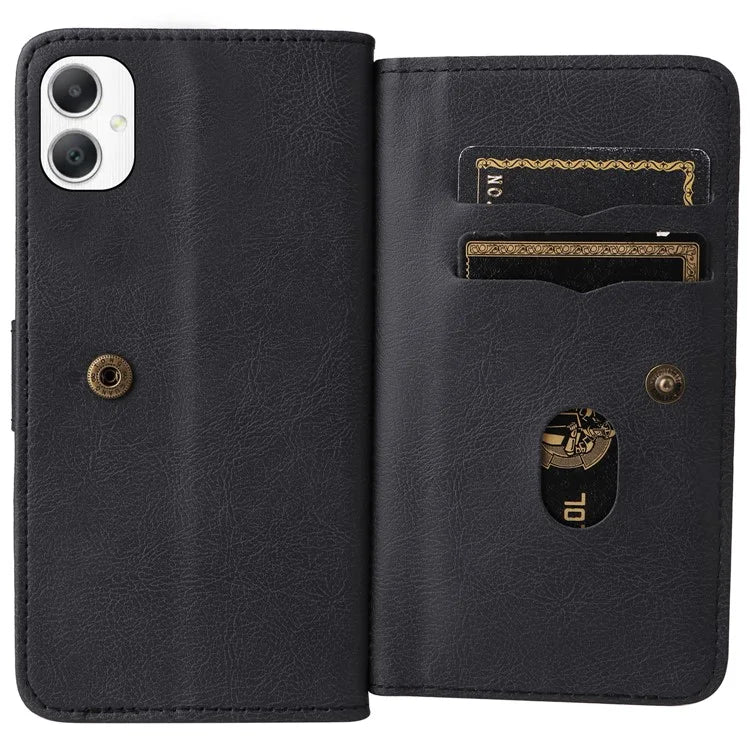 KT Multi-Functional Series-1 For Samsung Galaxy A06 Case 10 Card Holder Leather Phone Cover Stand