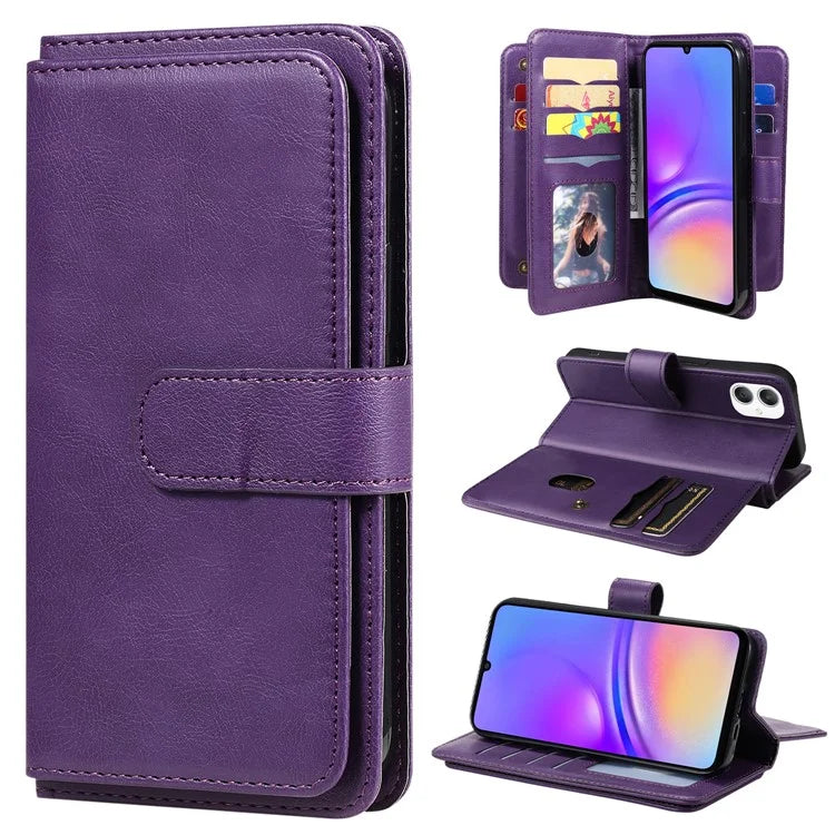 KT Multi-Functional Series-1 For Samsung Galaxy A06 Case 10 Card Holder Leather Phone Cover Stand
