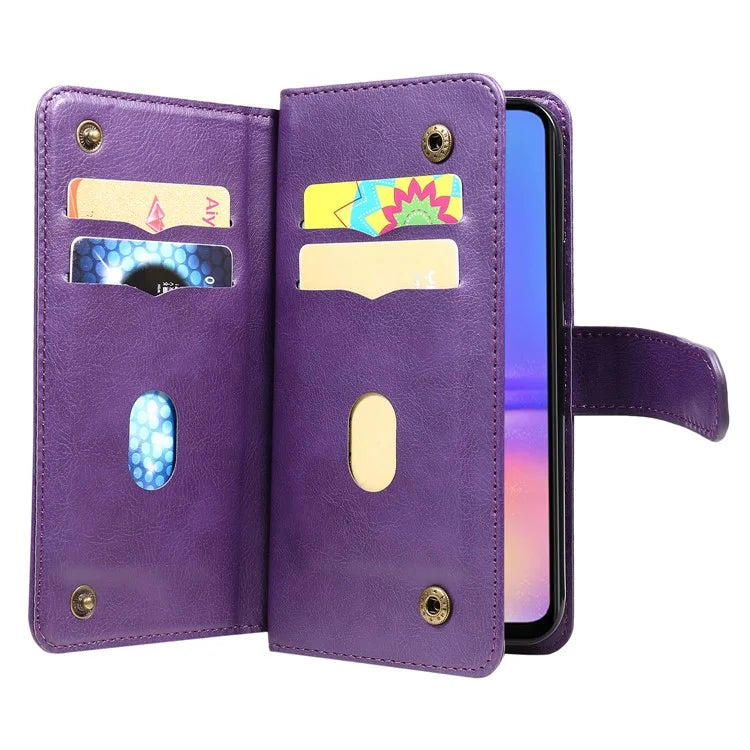KT Multi-Functional Series-1 For Samsung Galaxy A06 Case 10 Card Holder Leather Phone Cover Stand
