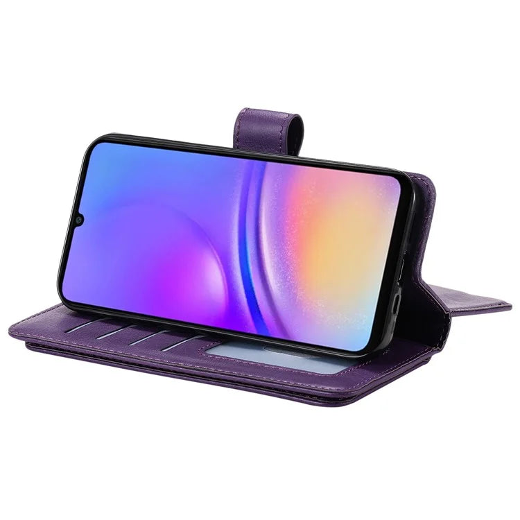 KT Multi-Functional Series-1 For Samsung Galaxy A06 Case 10 Card Holder Leather Phone Cover Stand