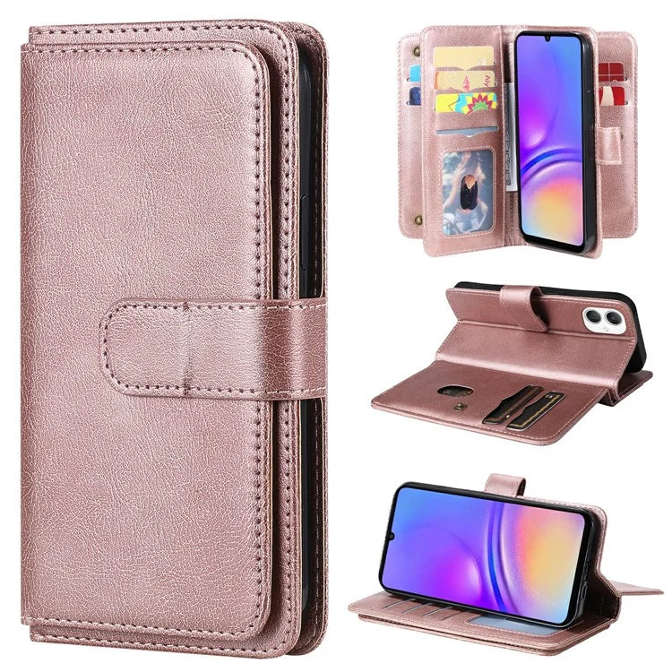 KT Multi-Functional Series-1 For Samsung Galaxy A06 Case 10 Card Holder Leather Phone Cover Stand
