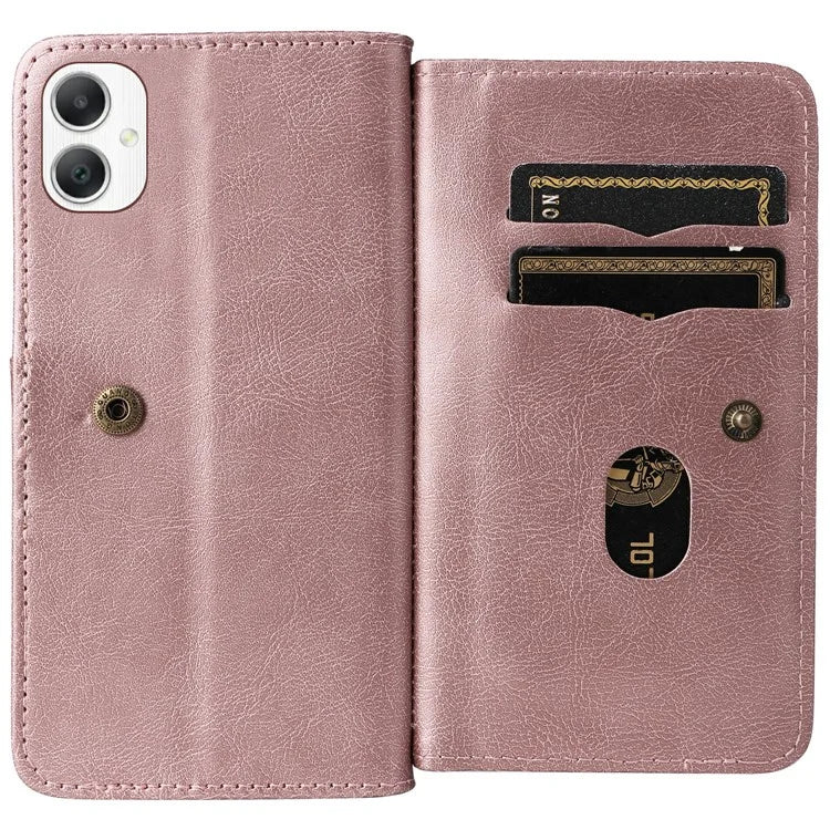 KT Multi-Functional Series-1 For Samsung Galaxy A06 Case 10 Card Holder Leather Phone Cover Stand