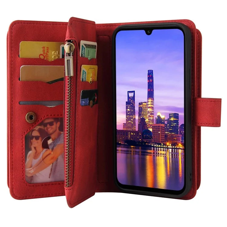 KT Multi-Functional Series-2 For Samsung Galaxy A16 5G Phone Case Zipper Wallet Leather Stand Cover
