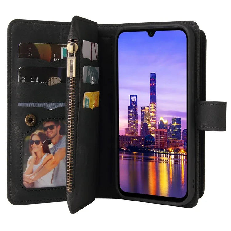 KT Multi-Functional Series-2 For Samsung Galaxy A16 5G Phone Case Zipper Wallet Leather Stand Cover