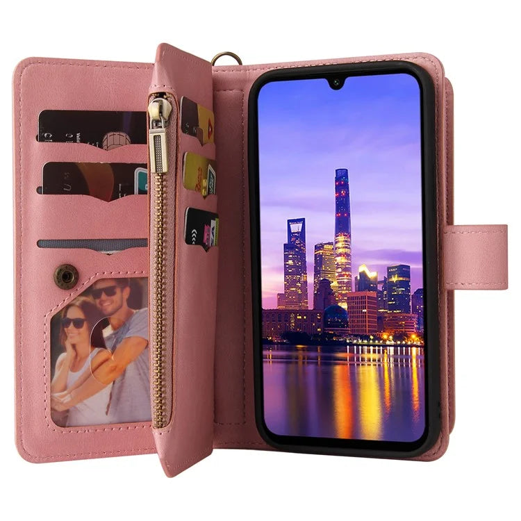 KT Multi-Functional Series-2 For Samsung Galaxy A16 5G Phone Case Zipper Wallet Leather Stand Cover