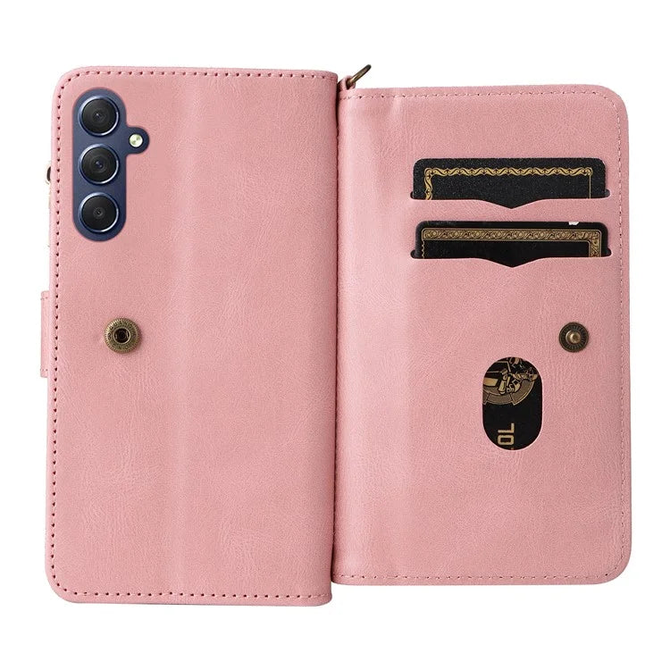 KT Multi-Functional Series-2 For Samsung Galaxy A16 5G Phone Case Zipper Wallet Leather Stand Cover