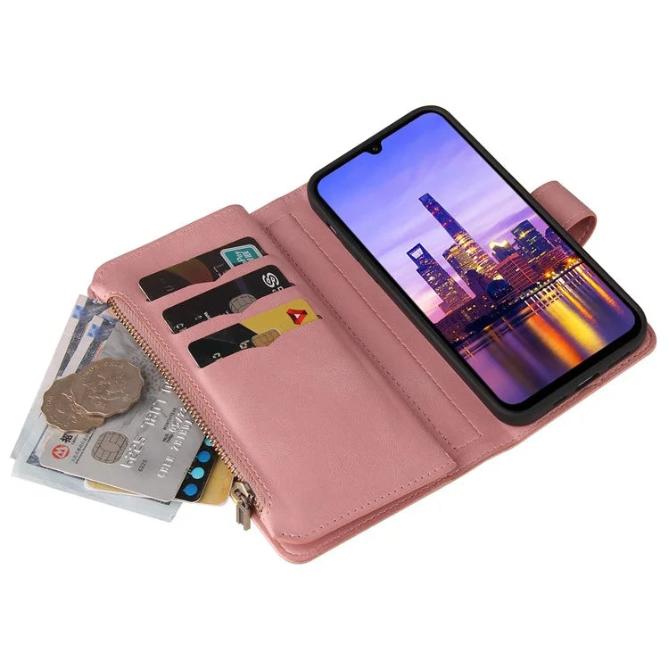 KT Multi-Functional Series-2 For Samsung Galaxy A16 5G Phone Case Zipper Wallet Leather Stand Cover