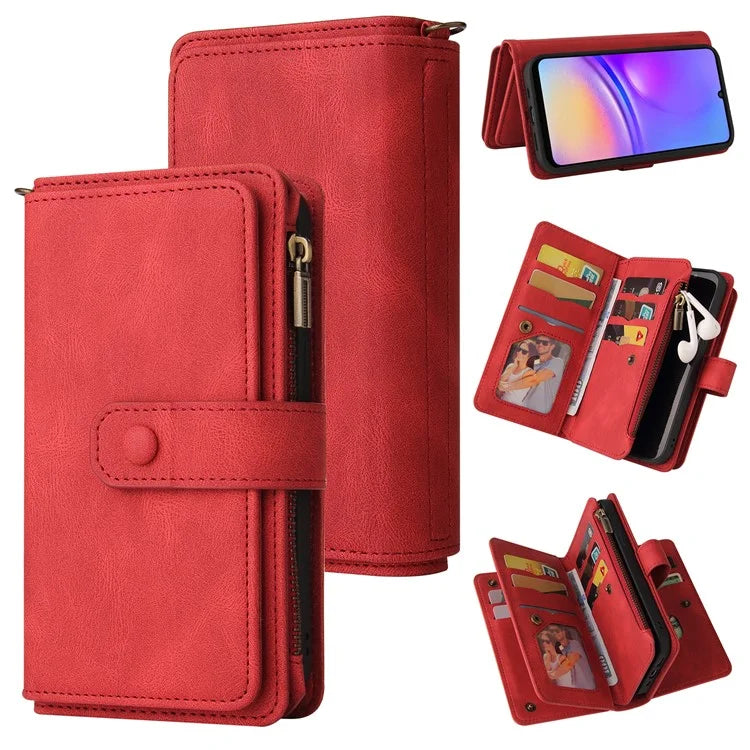 KT Multi-Functional Series-2 For Samsung Galaxy A06 Phone Case Zipper Wallet Leather Stand Cover