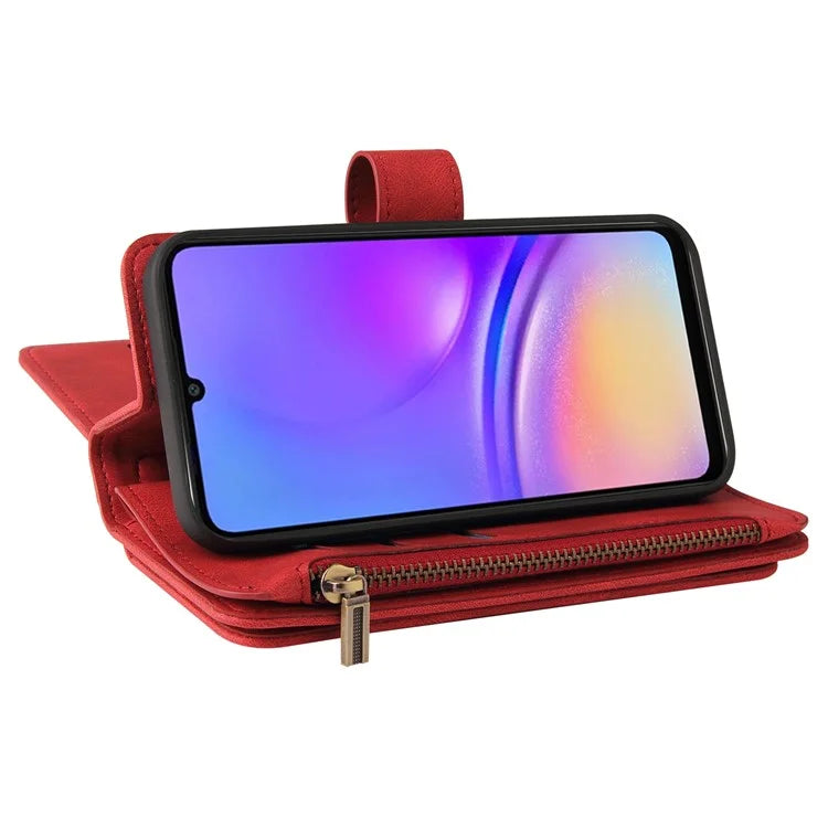 KT Multi-Functional Series-2 For Samsung Galaxy A06 Phone Case Zipper Wallet Leather Stand Cover