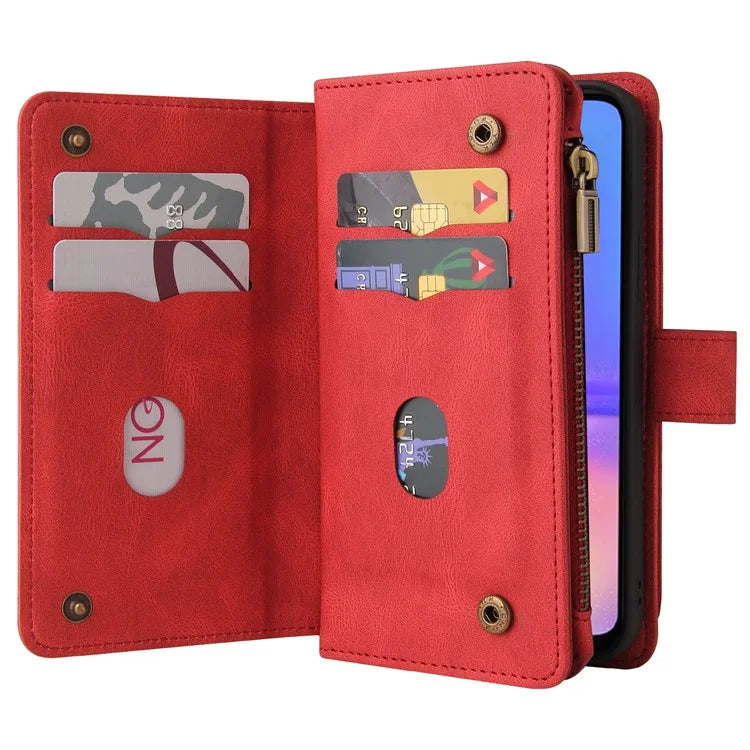 KT Multi-Functional Series-2 For Samsung Galaxy A06 Phone Case Zipper Wallet Leather Stand Cover