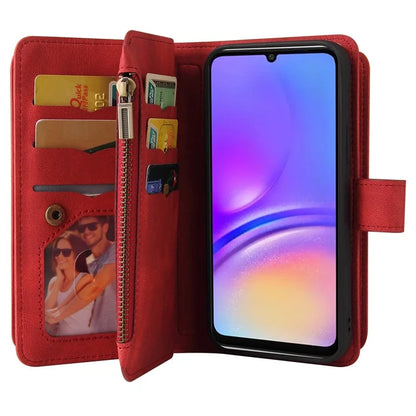 KT Multi-Functional Series-2 For Samsung Galaxy A06 Phone Case Zipper Wallet Leather Stand Cover