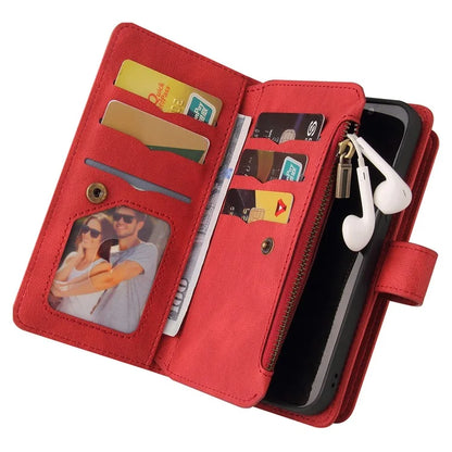 KT Multi-Functional Series-2 For Samsung Galaxy A06 Phone Case Zipper Wallet Leather Stand Cover