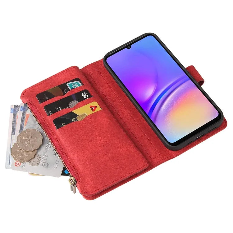 KT Multi-Functional Series-2 For Samsung Galaxy A06 Phone Case Zipper Wallet Leather Stand Cover