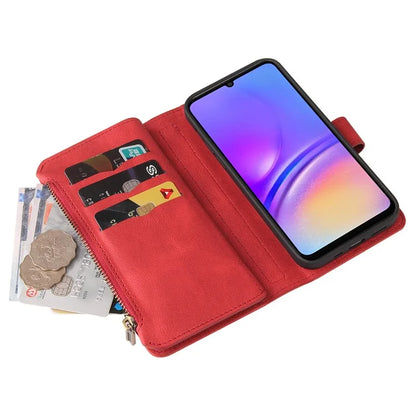 KT Multi-Functional Series-2 For Samsung Galaxy A06 Phone Case Zipper Wallet Leather Stand Cover