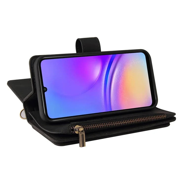 KT Multi-Functional Series-2 For Samsung Galaxy A06 Phone Case Zipper Wallet Leather Stand Cover
