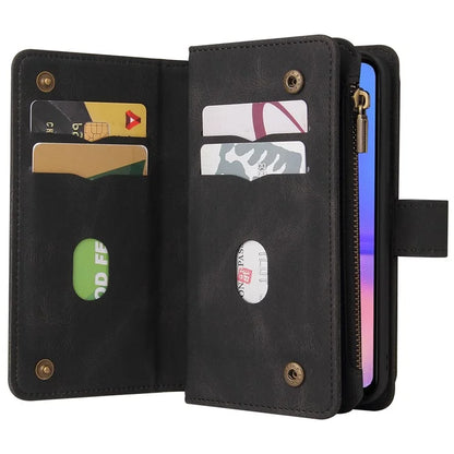 KT Multi-Functional Series-2 For Samsung Galaxy A06 Phone Case Zipper Wallet Leather Stand Cover