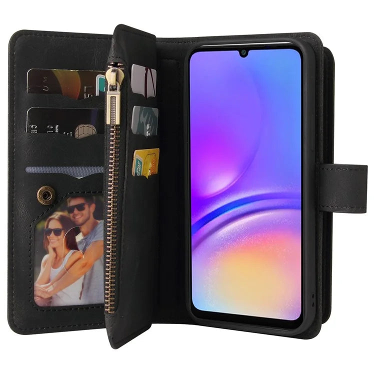 KT Multi-Functional Series-2 For Samsung Galaxy A06 Phone Case Zipper Wallet Leather Stand Cover