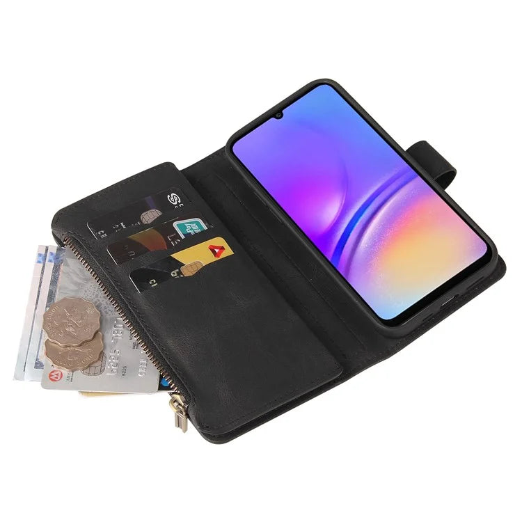 KT Multi-Functional Series-2 For Samsung Galaxy A06 Phone Case Zipper Wallet Leather Stand Cover