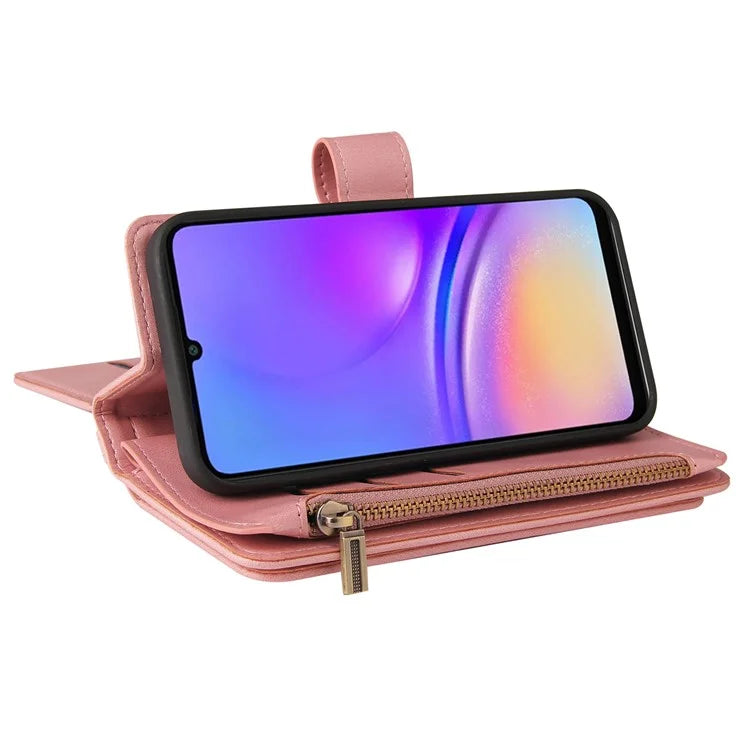 KT Multi-Functional Series-2 For Samsung Galaxy A06 Phone Case Zipper Wallet Leather Stand Cover