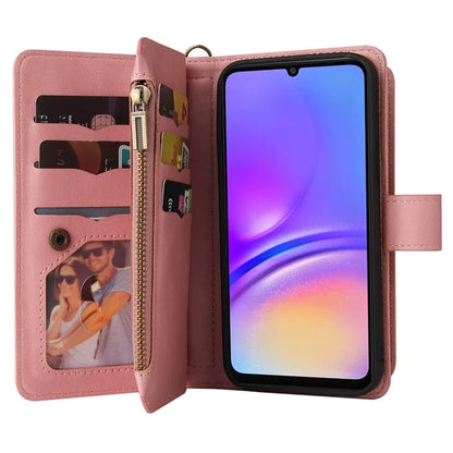 KT Multi-Functional Series-2 For Samsung Galaxy A06 Phone Case Zipper Wallet Leather Stand Cover