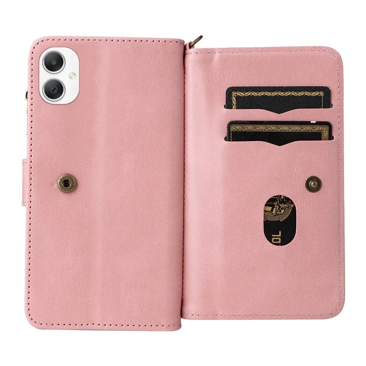 KT Multi-Functional Series-2 For Samsung Galaxy A06 Phone Case Zipper Wallet Leather Stand Cover