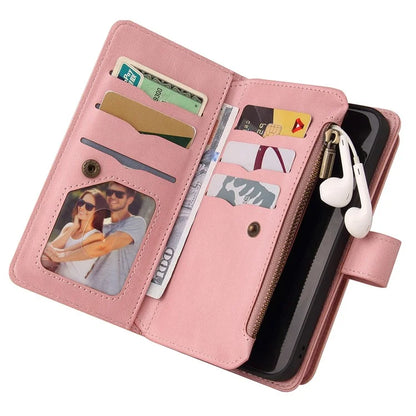 KT Multi-Functional Series-2 For Samsung Galaxy A06 Phone Case Zipper Wallet Leather Stand Cover