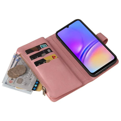 KT Multi-Functional Series-2 For Samsung Galaxy A06 Phone Case Zipper Wallet Leather Stand Cover
