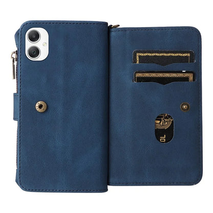 KT Multi-Functional Series-2 For Samsung Galaxy A06 Phone Case Zipper Wallet Leather Stand Cover