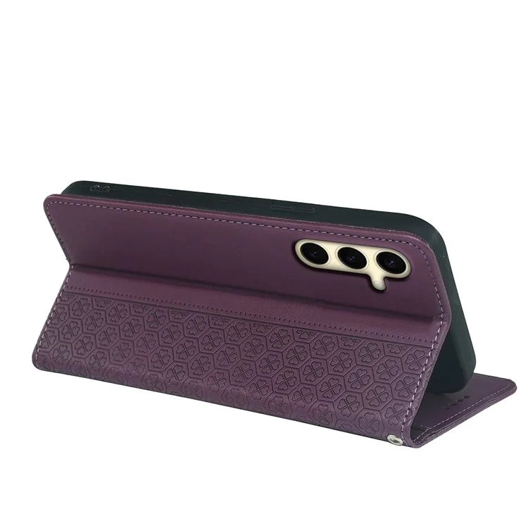 For Samsung Galaxy A16 5G Case Four-Leaf Clover Leather Flip Phone Cover Stand Wallet