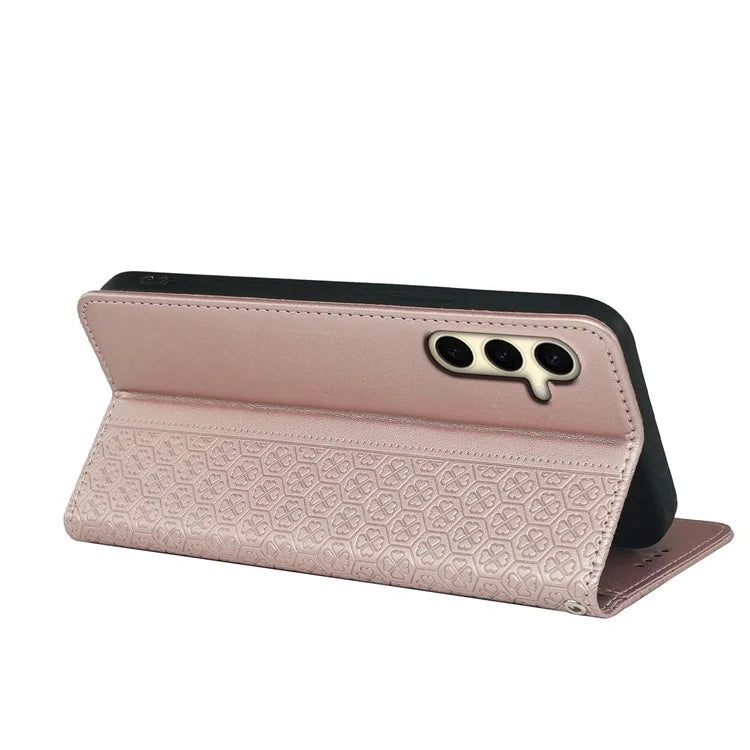 For Samsung Galaxy A16 5G Case Four-Leaf Clover Leather Flip Phone Cover Stand Wallet