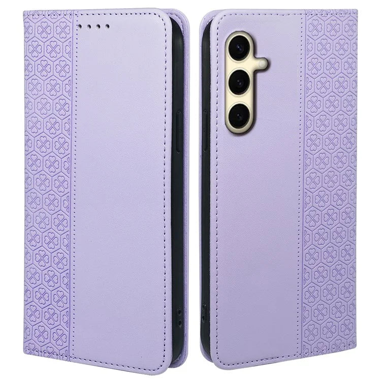 For Samsung Galaxy A16 5G Case Four-Leaf Clover Leather Flip Phone Cover Stand Wallet