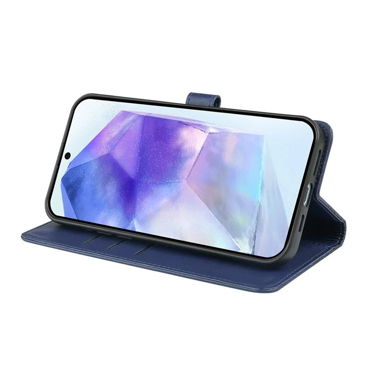 For Samsung Galaxy A16 5G Case Magnetic Clasp Four-Leaf Clover Leather Phone Cover