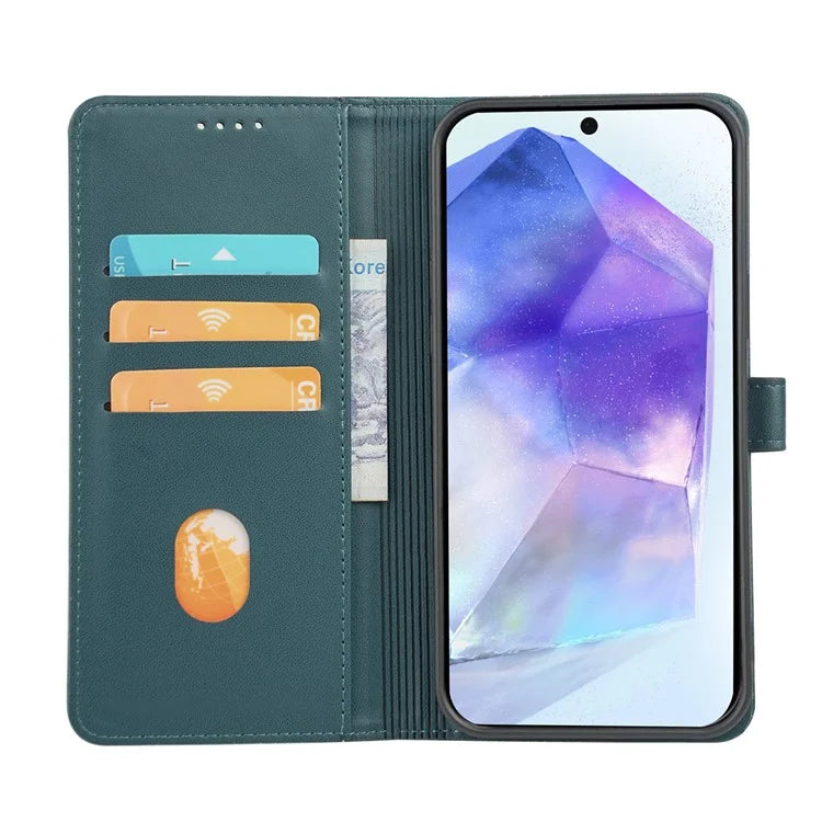 For Samsung Galaxy A16 5G Case Magnetic Clasp Four-Leaf Clover Leather Phone Cover