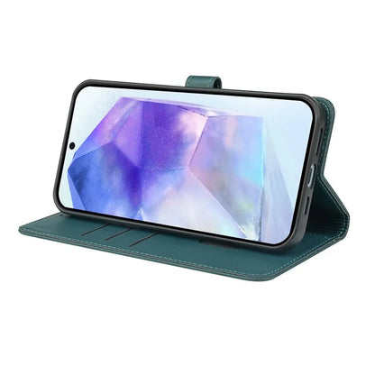 For Samsung Galaxy A16 5G Case Magnetic Clasp Four-Leaf Clover Leather Phone Cover
