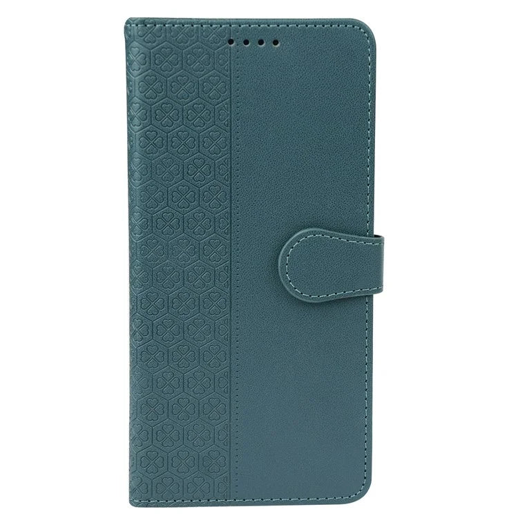 For Samsung Galaxy A16 5G Case Magnetic Clasp Four-Leaf Clover Leather Phone Cover